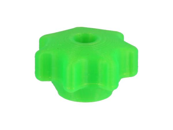 Sterngriffmutter 3D, Neon Grün transluzent, für Motorabdeckung und Haube - für Simson KR51, SR4, SR50, SR80,  10070933 - Bild 1