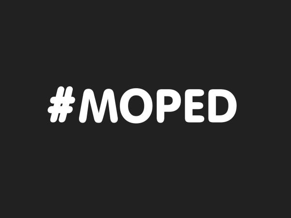 Aufkleber - "#MOPED" Folienplot Weiß, mit Übertragungsfolie,  10069152 - Bild 1