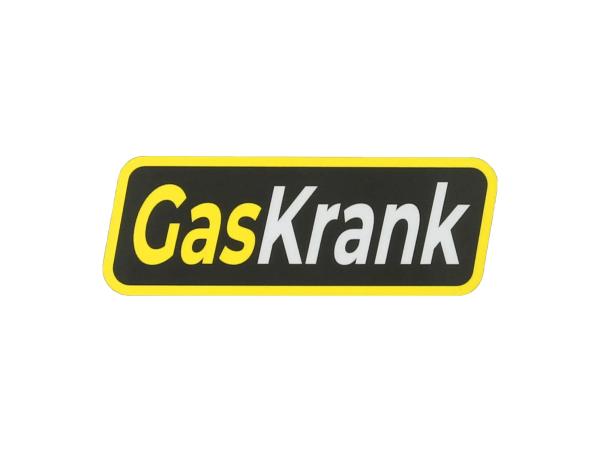 Aufkleber - "GasKrank" Schwarz/Gelb/Weiß,  10071912 - Bild 1