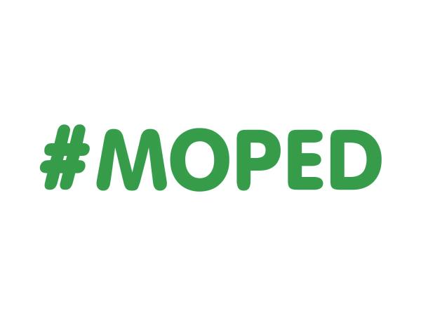 Aufkleber - "#MOPED" Folienplot Grün, mit Übertragungsfolie,  10069658 - Bild 1