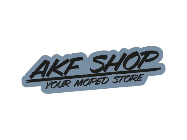 Aufkleber - "AKF Shop - your moped store" Grau/Schwarz, konturgeschnitten,  10070121 - Bild 1