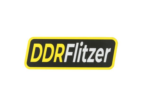 Aufkleber - "DDRFlitzer" Schwarz/Gelb/Weiß,  10071907 - Bild 1