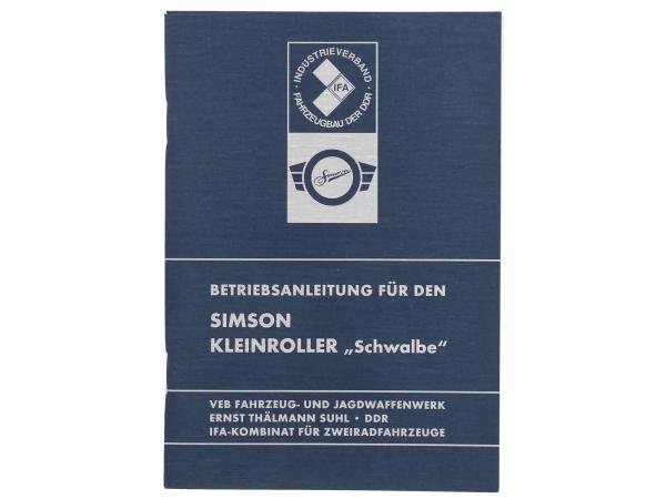 Betriebsanleitung Simson -Schwalbe- Ausgabe 1975 mit 23 Bildern,  10058839 - Bild 1