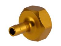 Tankstutzen 6mm, Schlauchanschluss für Steckkupplungen - Gold eloxiert