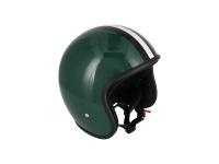 ARC Helm "Modell A-611" Retrolook - Grün mit Streifen