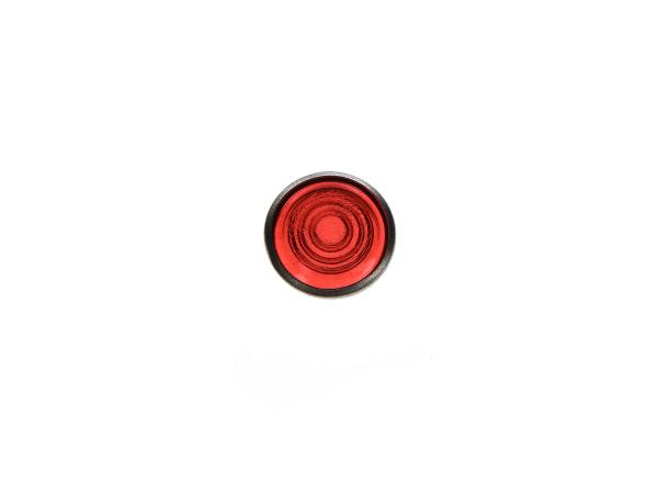 Kontrollglas, Rot, Alu-Fassung, Ø16mm - für Simson AWO, MZ RT, BK350, EMWR35,  10003681 - Bild 1