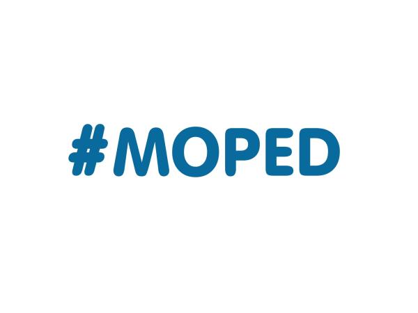 Aufkleber - "#MOPED" Folienplot Blau, mit Übertragungsfolie,  10069154 - Bild 1
