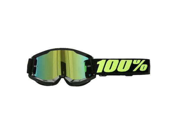 100% Motocross Brille ST2 UPSOL - Schwarz / Verspiegelt,  10071981 - Bild 1