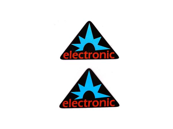 Aufkleber - "electronic" Dreieck, 2 Stück,  10002960 - Bild 1