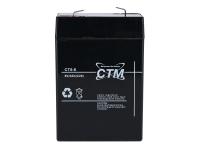 Batterie 6V 4,5Ah CTM (Vlies - wartungsfrei) für Umbausatz - für Simson AWO 425, MZ RT, Art.-Nr.: GP10068565 - Bild 1