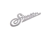 Firmenschild SIMSON - am Frontschild - KR50 - Schriftzug - Aluminium, Silber, Art.-Nr.: 10031172 - Bild 1