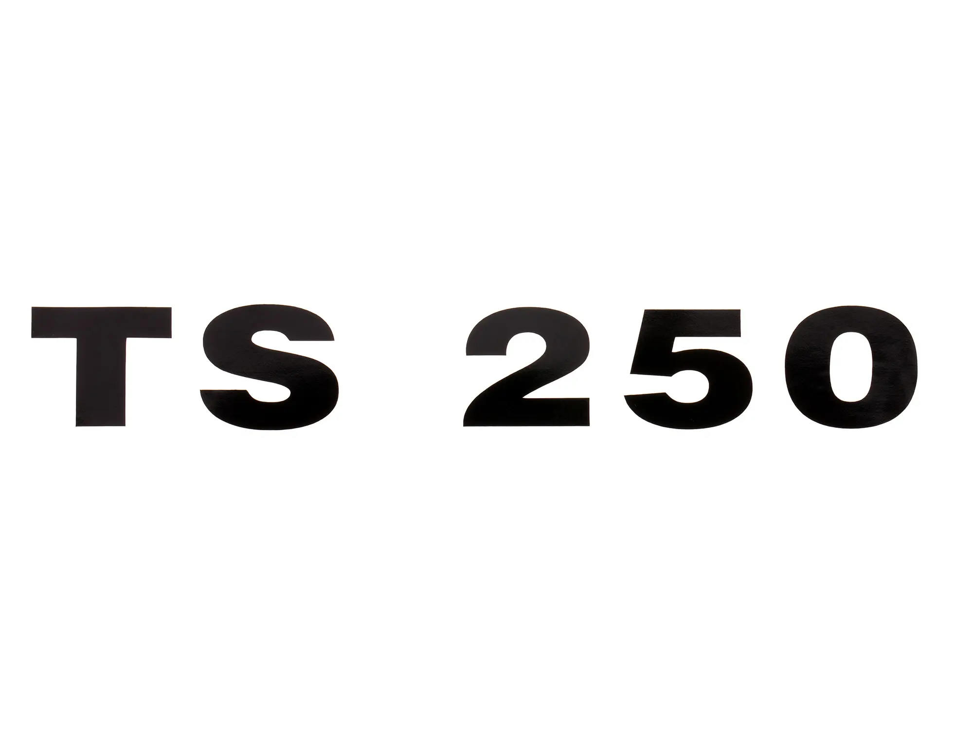 Schriftzug (Folie) "TS 250" schwarz für Seitendeckel - für MZ TS250, Art.-Nr.: 10067969 - Bild 1