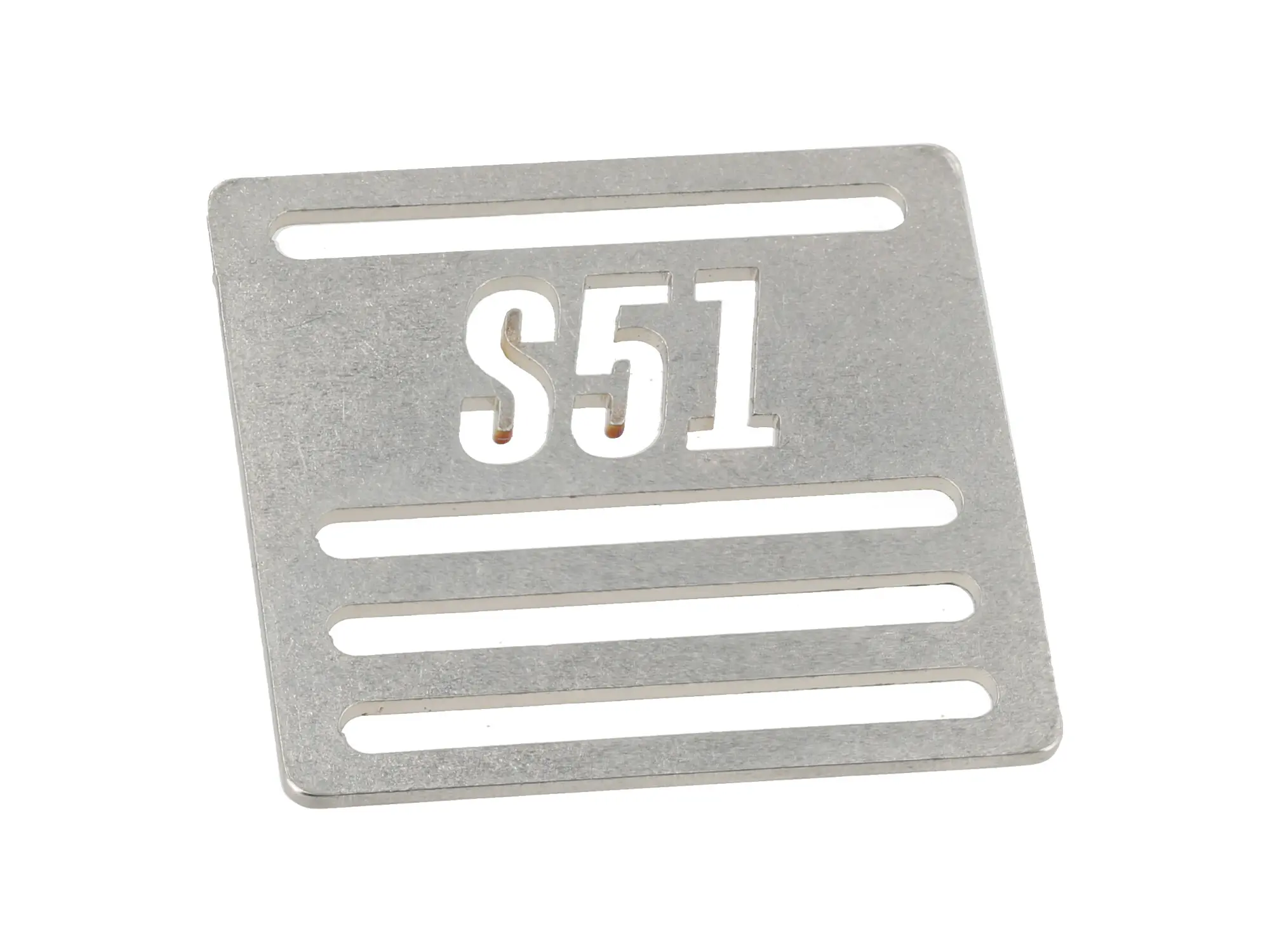 Schnalle "S51" für Gepäckträgerriemen, kursiv, Edelstahl, Art.-Nr.: 10070845 - Bild 1