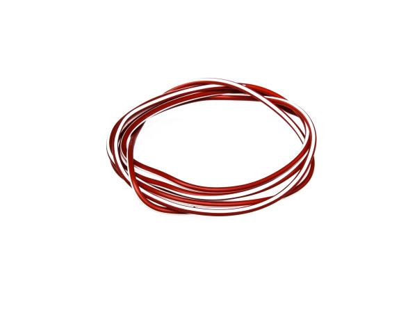 Kabel - Rot/Weiß 0,50mm² Fahrzeugleitung - 1m,  10001780 - Bild 1