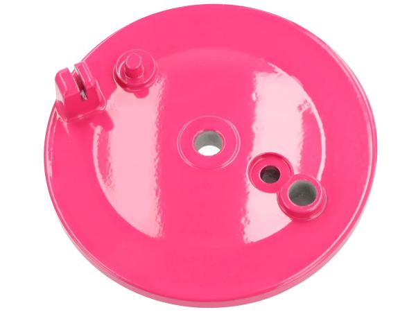 Bremsschild hinten, Pink, mit Bohrung, mit Schlitz - für Simson KR51/1 Schwalbe, SR4-2 Star, SR4-3 Sperber, SR4-4 Habicht,  10073600 - Bild 1