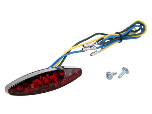 LED Rücklicht / Bremslicht Kombination " HIGHSIDER LITTLE NUMBER1 Rot " mit Kennzeichenbeleuchtung,  10076177 - Bild 1