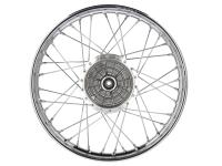 Spoked wheel 1.5 x 16" chrome-plated steel rim + chrome spokes - Simson S50, S51, KR51 Schwalbe, SR4, Item no: 10000557 - Image 3