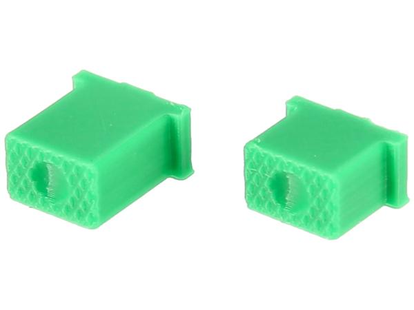 Set: Knopf für Hupe & Lichthupe 3D, Grün, Doppeltaster - für S51, S70, SR50, SR80 - MZ ETZ,  10070508 - Bild 1