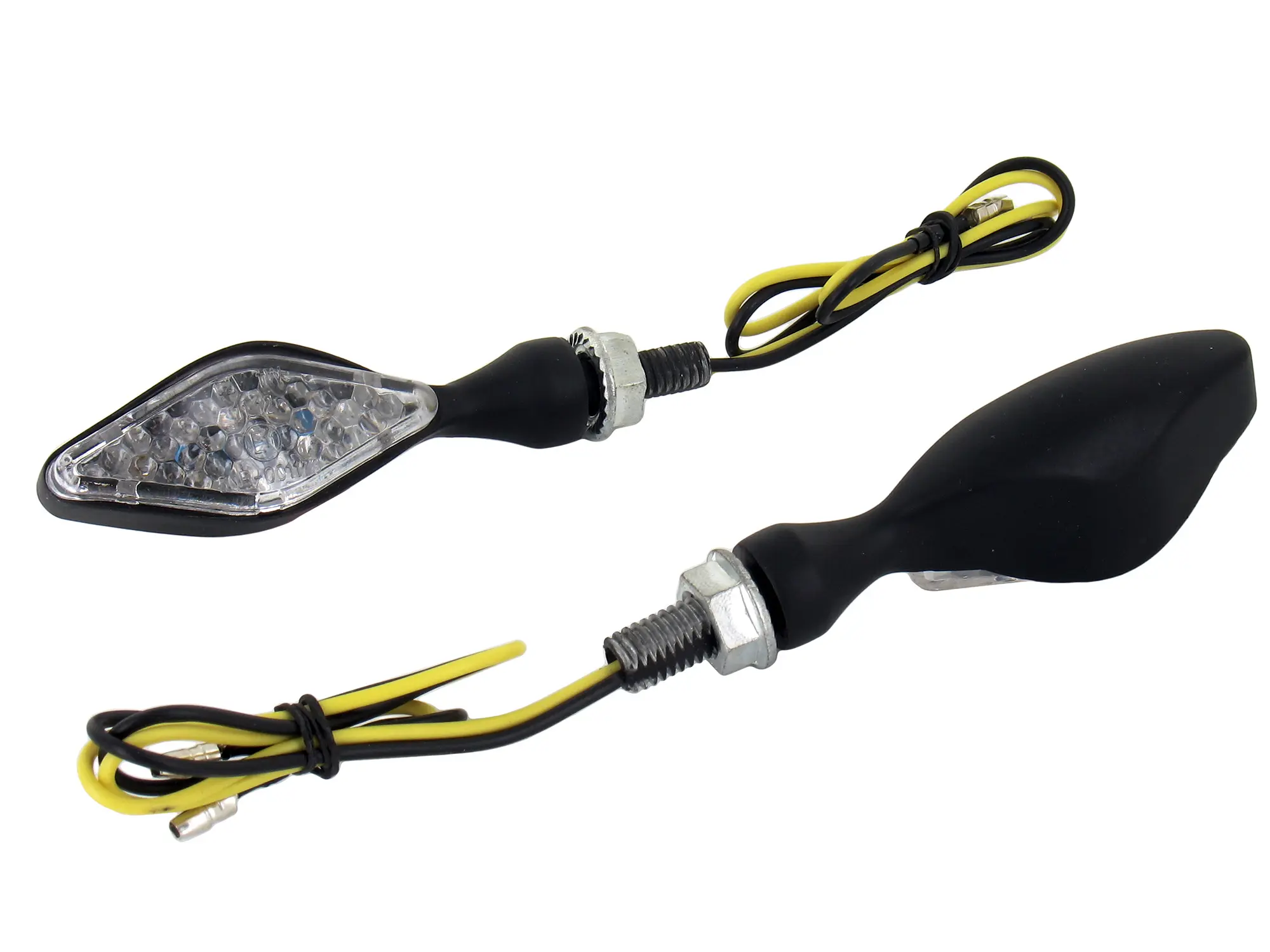 LED Mini Blinker KLAR für Simson Tuning S50 S51 Blinkgeber Halter SCHWARZ 12V 