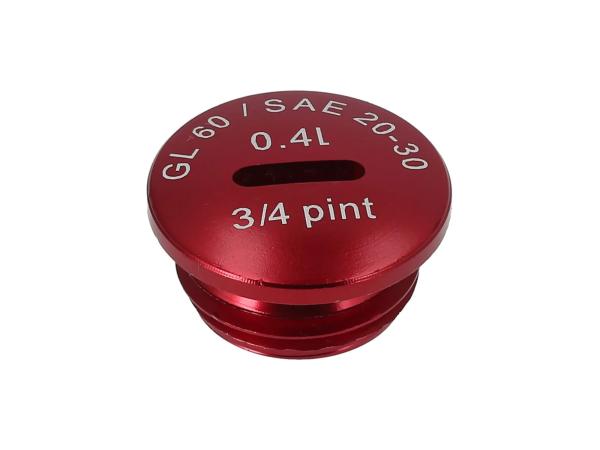 Verschlussschraube, Aluminium Rot eloxiert (Öleinfüllöffnung), ohne O-Ring,  10022751 - Bild 1