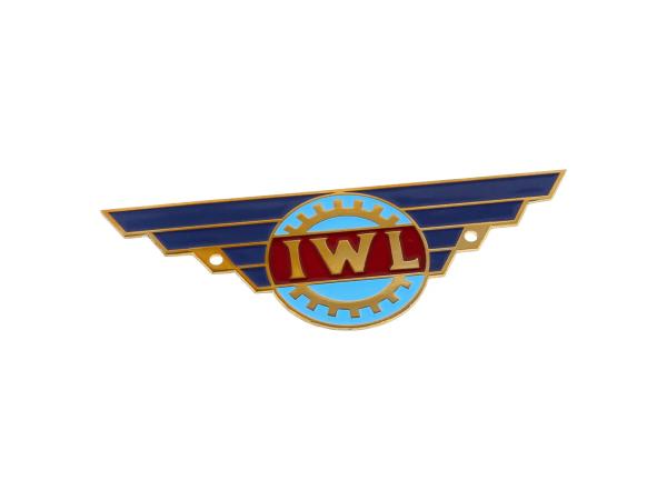 Schriftzug "IWL" (Plakette aus Aluminium) - für IWL TR150 Troll,  10071202 - Bild 1