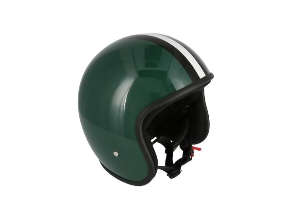 ARC Helm "Modell A-611" Retrolook - Grün mit Streifen,  10069597 - Bild 1