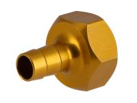 Tankstutzen 8mm, Schlauchanschluss für Steckkupplungen - Gold eloxiert