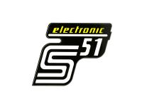 Klebefolie Seitendeckel "S51 electronic" - Gelb