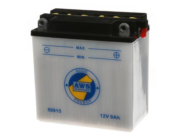 Batterie 12V 9Ah AWS (ohne Säure) - für MZ ETZ,  GP10068554 - Bild 1