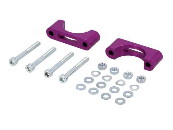Set: CNC Klemmstücke für Schutzblech, Violett eloxiert, für Scheibenbremse - für Simson S50, S51, S70, SR50, SR80,  10072949 - Bild 1