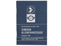 Instruction manual for Simson small vehicles - edition 1969 with 16 pictures, Item no: 10058838 - Image 1