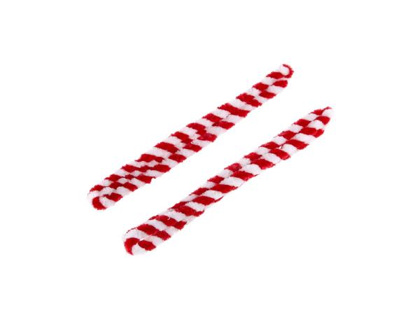 Nabenputzringe Rot/Weiß (Set 2x 56cm für Moped, Mokick),  10057174 - Bild 1