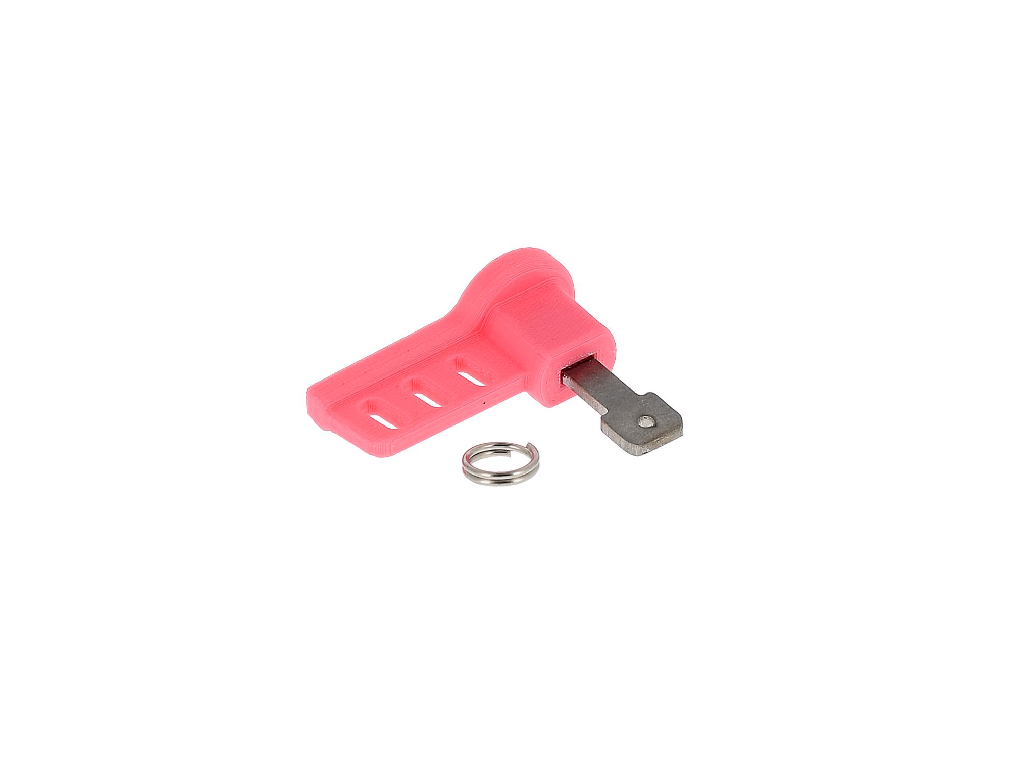 Zündschlüssel 3D, Pink - für Simson S50, S51, S70, KR51 Schwalbe, SR4, Duo 4/1, Art.-Nr.: 10070509 - 360° Bild