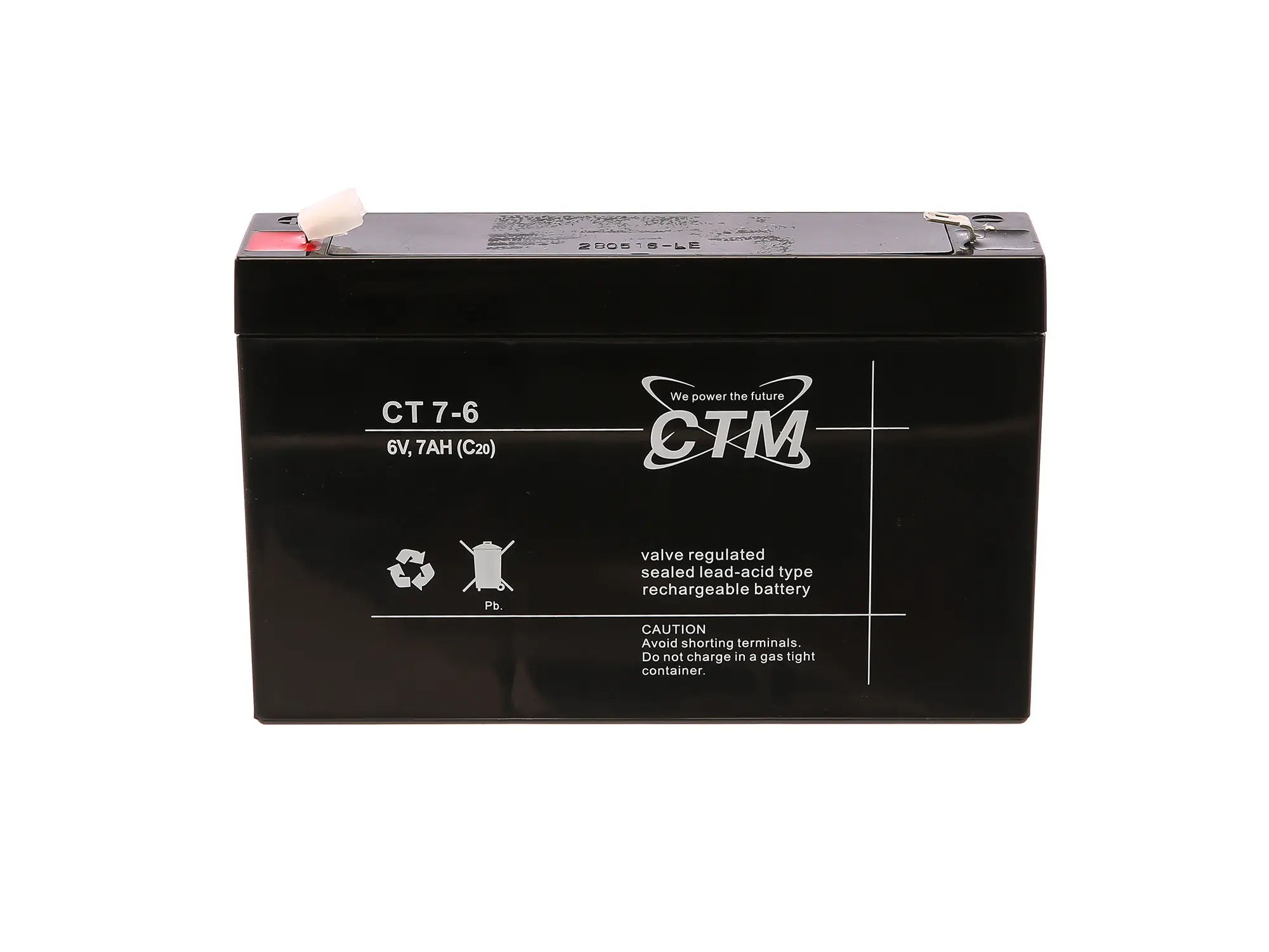Batterie 6V 7Ah CTM (Vlies - wartungsfrei) - für Simson S50, S51, S70, SR50, SR80, Art.-Nr.: GP10068566 - Bild 1