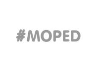 Aufkleber - "#MOPED" Folienplot Grau, mit Übertragungsfolie