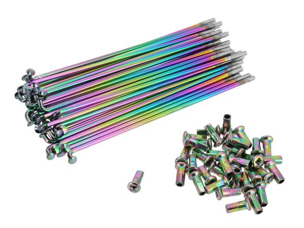 Set: Speichen mit Nippel, Rainbow, 143,5mm, M3,5 (16Zoll / Trommelbremse),  GP10000828 - Image 1