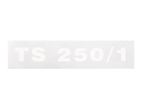 Schriftzug (Folie) "TS 250/1" chrom negativ für Seitendeckel - für MZ TS250/1,  10067975 - Bild 1