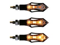 Set: 2 Mini-Blinker "Stern" 12V LED, mit Lauflicht in Mattschwarz mit Klarglas, E-geprüft - für Moped und Motorrad, Item no: 10076882 - Image 4
