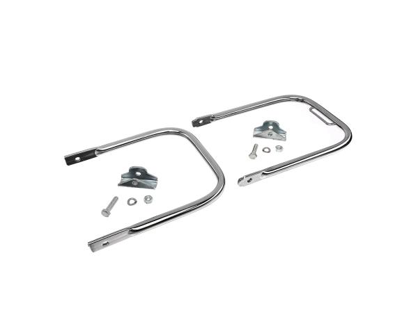 Luggage carrier with abutment - long support bracket - chromed - S50, S51, S70,  10065388 - Image 1