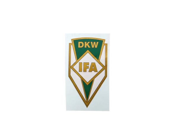 Aufkleber DKW + IFA, grün/weiss/gold, für Tank RT125,  10057023 - Bild 1