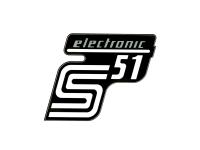 Klebefolie Seitendeckel "S51 electronic" - Silber