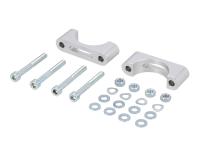 Set: CNC Klemmstücke für Schutzblech, Silber eloxiert, für Scheibenbremse - für Simson S50, S51, S70, SR50, SR80