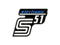 Klebefolie Seitendeckel "S51 electronic" - Blau
