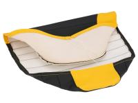 Seat cover structured, black/yellow without writing - for Simson S50, S51, S70, KR51/2 Schwalbe, SR4-3 Sperber, SR4-4 Habicht, Item no: 10069576 - Image 6